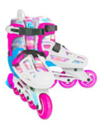 Girls Inline Skates - Radd Rollers - White, Pink and Blue