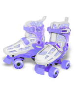 Girls Quad Skates - Radd Rollers - White/ Purple