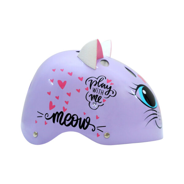 Kitty Cat StreetJam Helmet-Kids Purple (5-8 Years) Adjustable