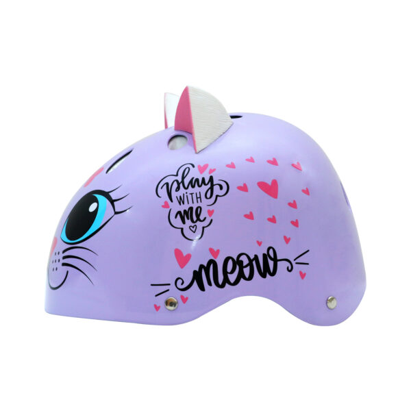 Kitty Cat StreetJam Helmet-Kids Purple (5-8 Years) Adjustable