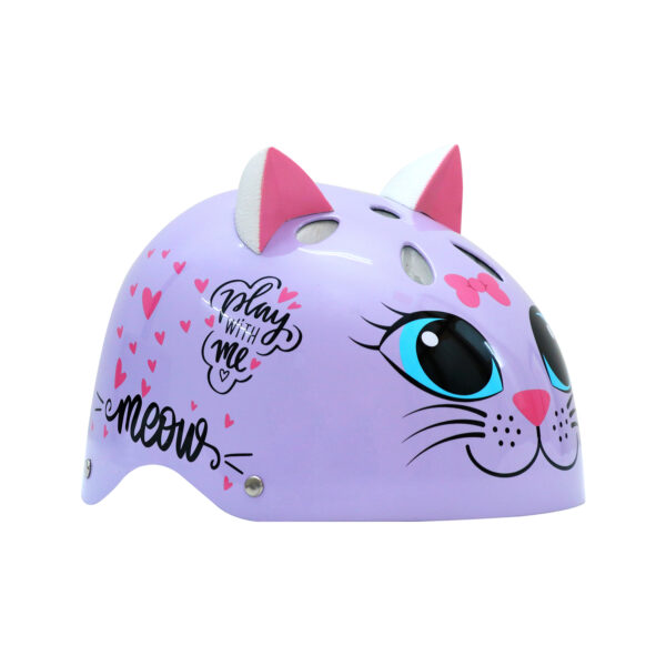 Kitty Cat StreetJam Helmet-Kids Purple (5-8 Years) Adjustable