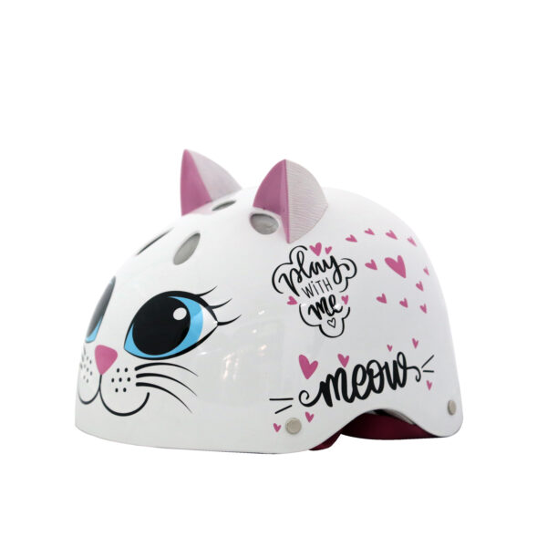 Kitty Cat StreetJam Helmet-Kids White (5-8 Years) Adjustable