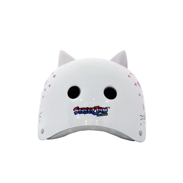 Kitty Cat StreetJam Helmet-Kids White (5-8 Years) Adjustable